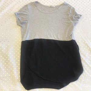 Aiden Y Grey & Black Top